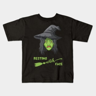 Resting Witch Face - Halloween Pun Kids T-Shirt